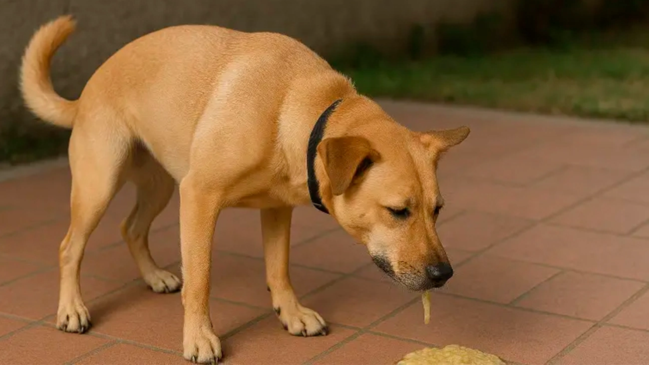 ¿Qué significa el color del vómito en los perros?